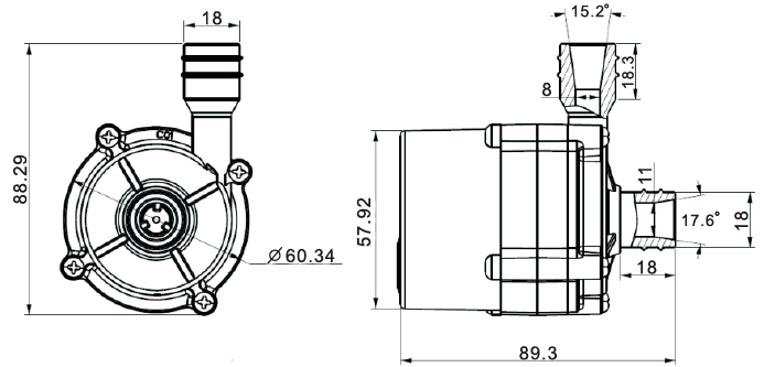 brushless 24v 12v mini dc water pump,Electric Instant Water Heater Pump