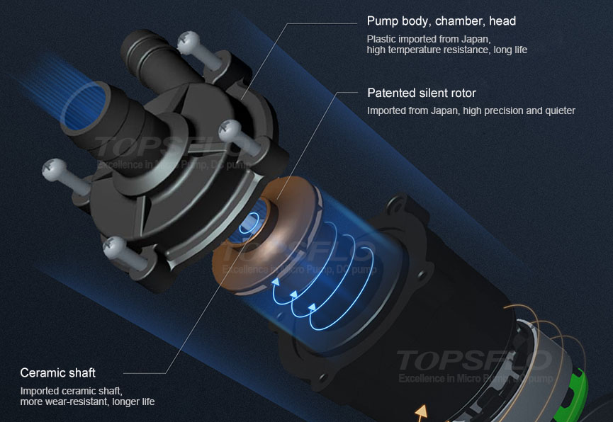 topsflo micro dc motor pump 